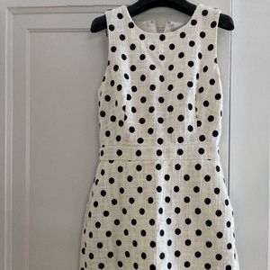 J.Crew navy blue polka dot dress